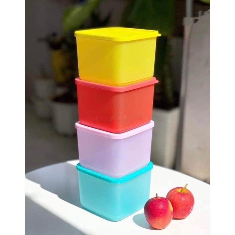 bộ tup bảo quản thực phẩm MEDIUM SQUARE ROUND 4