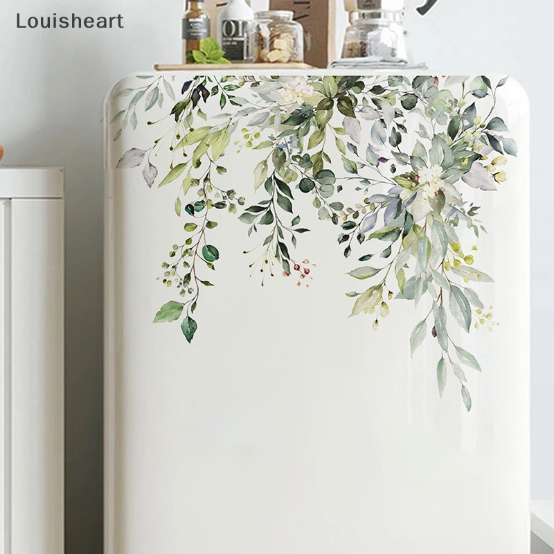 Miếng Dán Tường Trang Trí Phòng Khách / Toilet Họa Tiết Lá Cây Tự Dính TFG