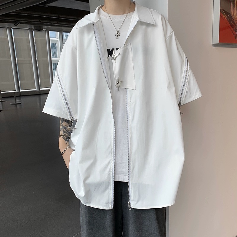 Áo Sơ Mi Ngắn Tay Thời Trang Mùa Hè Hàn Quốc Dành Cho Nam
