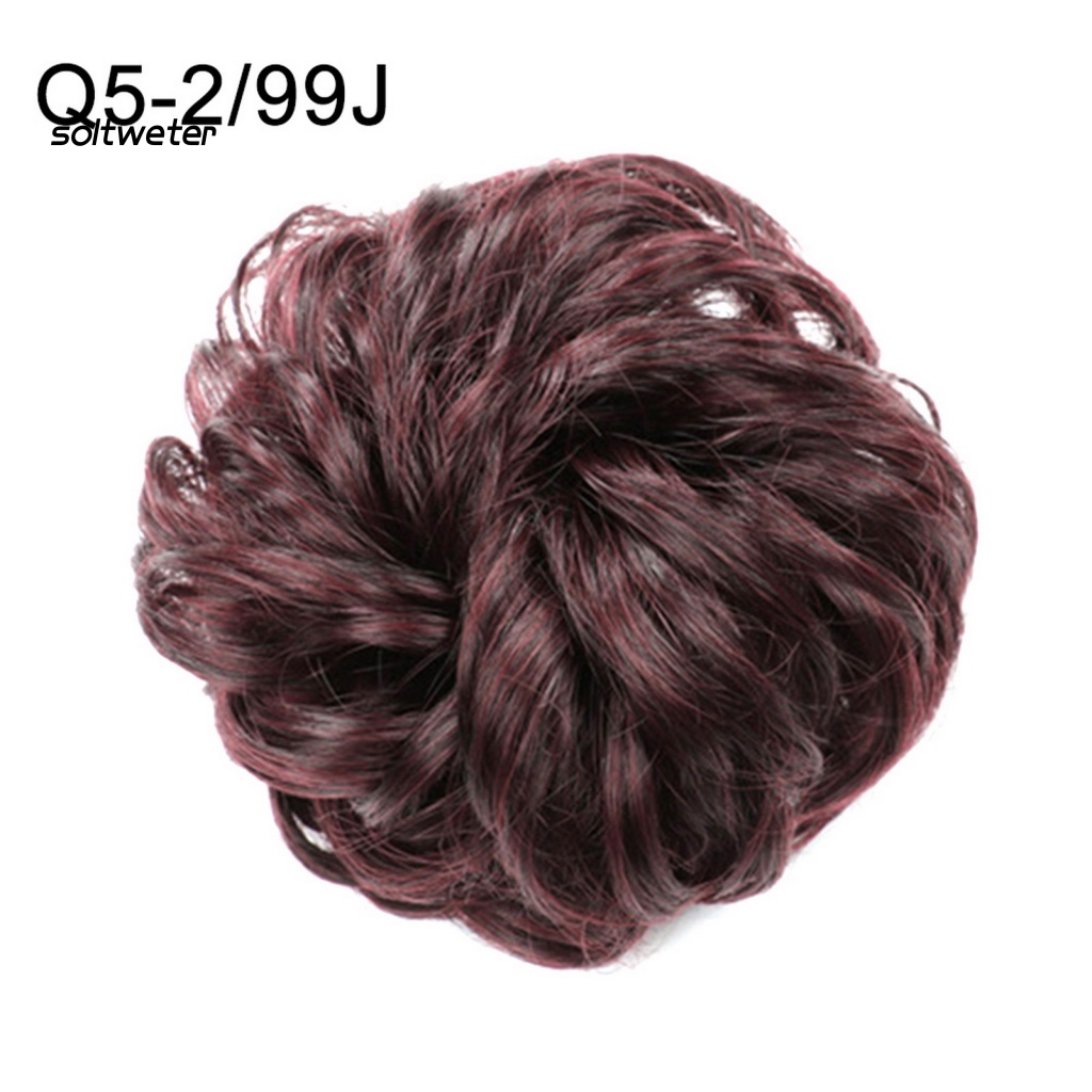 Búi Tóc Giả Uốn Xoăn Gợn Sóng Cho Nữ