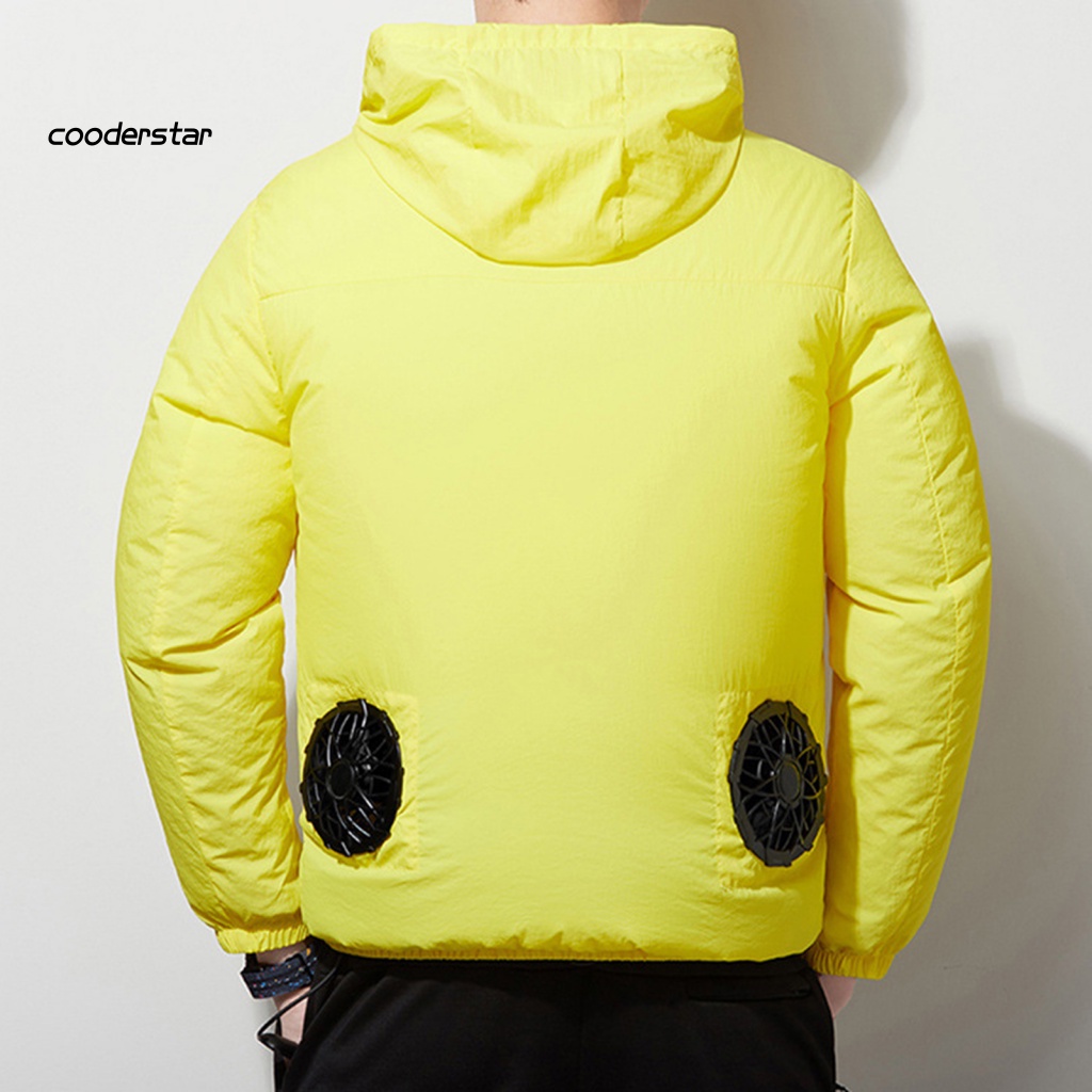 Áo Khoác Tay Dài Có Mũ Trùm Đầu 3 Tốc Độ Điều Hòa Làm Mát Thời Trang Đường Phố Cho Nam