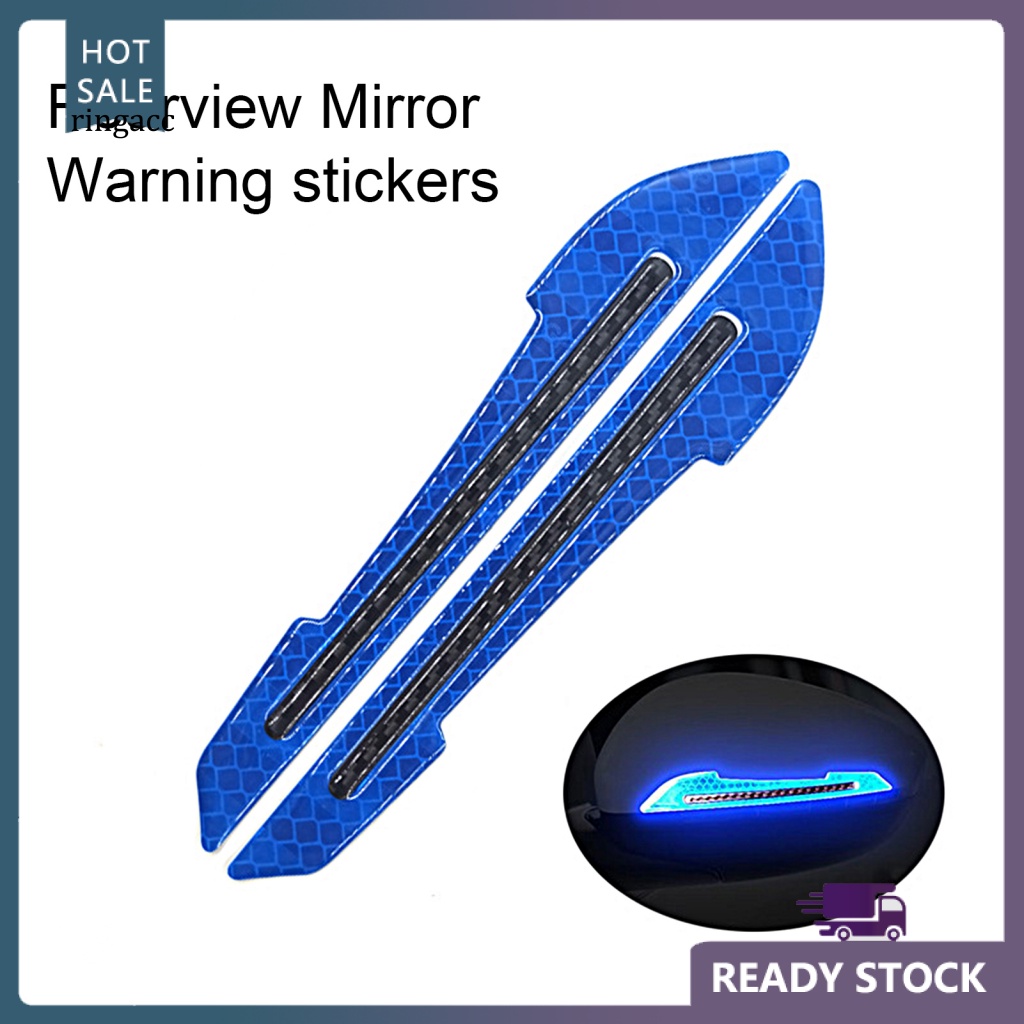 1 Cặp Nhãn Dán Phản Quang Cảnh Báo Đảo Chiều Chống Mài Mòn Cho Gương Chiếu Hậu Xe Hơi