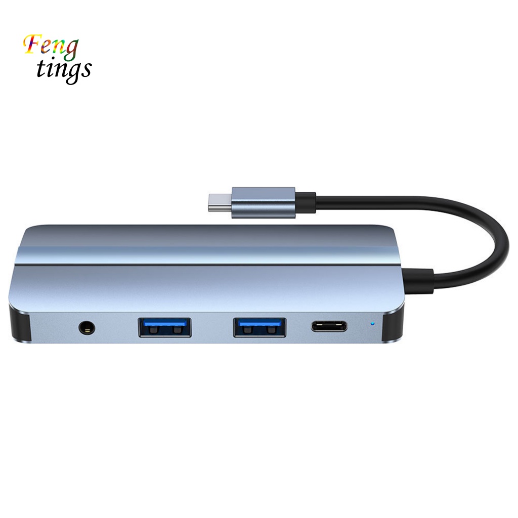 Hub Chia Cổng Type-C USB Hub 8 Trong 1 Cho MacBook / iPad