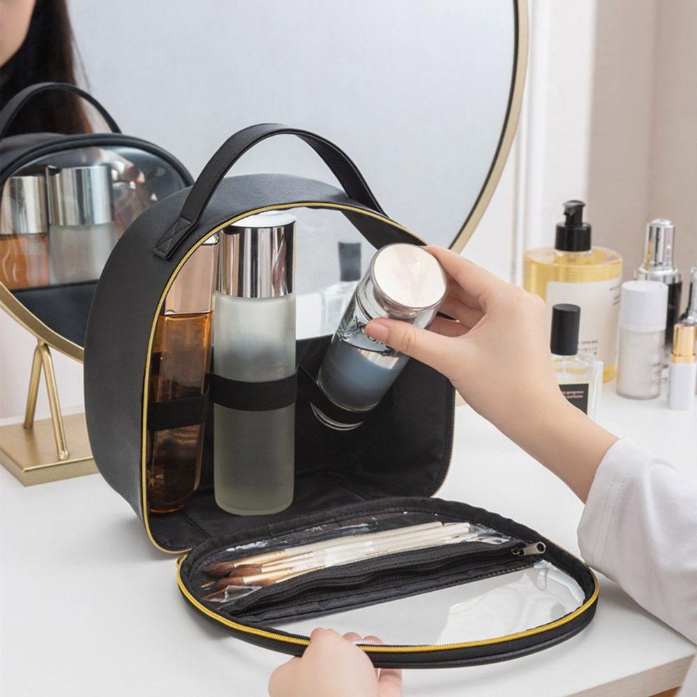 MIHAN1 Túi Đựng Mỹ Phẩm Bằng Da PU Chống Thấm Nước Tiện Dụng Cho Nữ