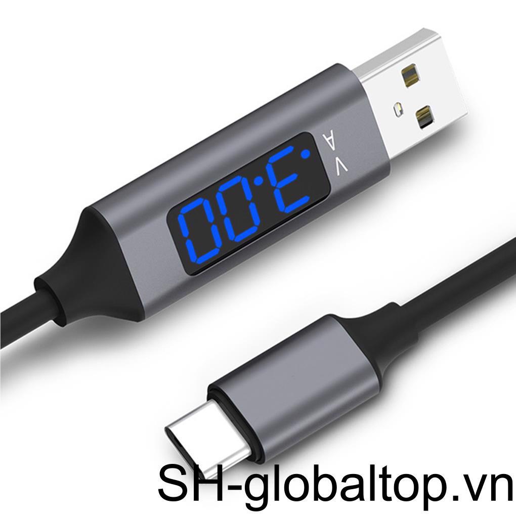 Dây Cáp Sạc Nhanh Type-C 1m 3A Màn Hình LCD