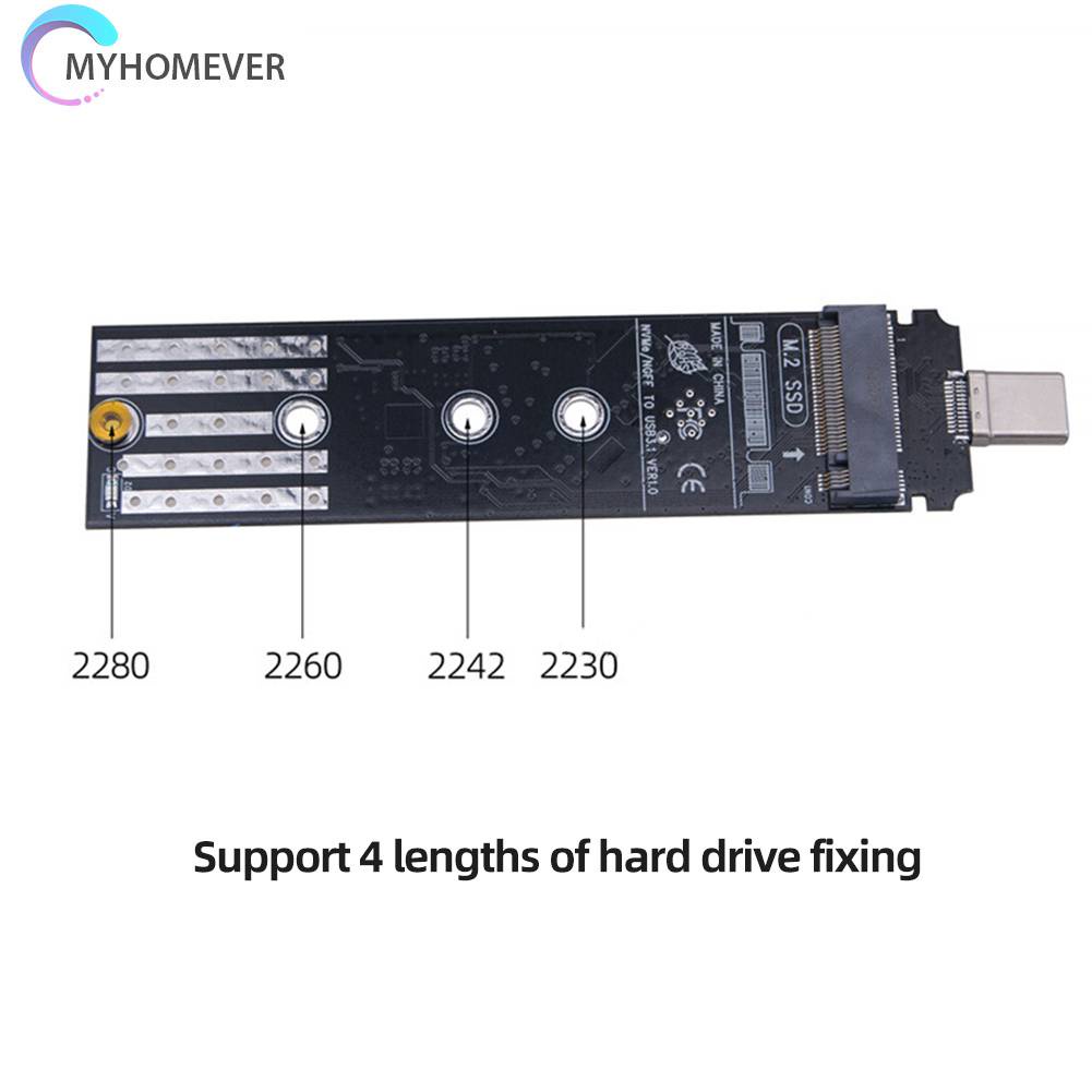 Đầu Chuyển Đổi NVMe Sang Type C M.2 USB C Cho Almost M.2 (NGFF) NVMe / SATA SSD