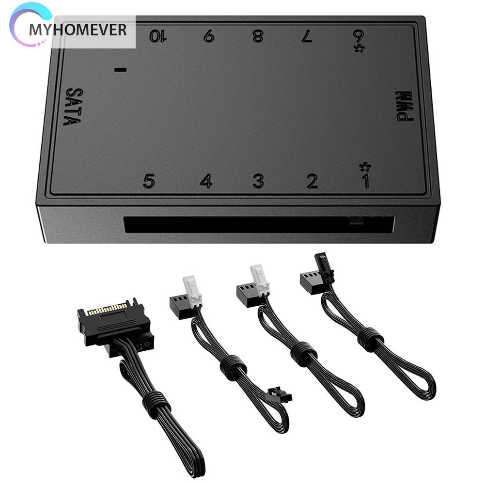 Bộ Chia 1 Ra 10 Cổng 4 Pin PWM SATA Cho Máy Tính Ốp