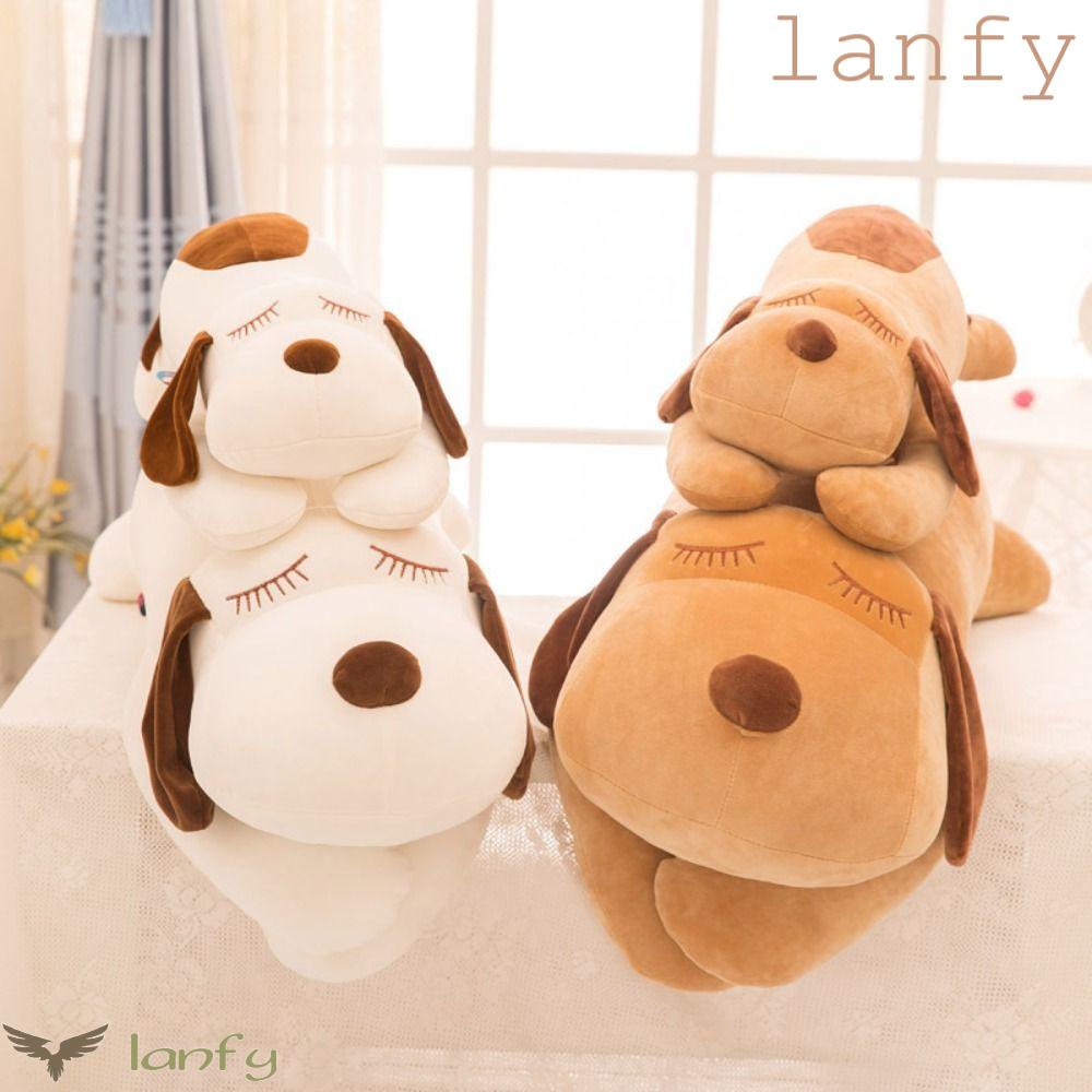 LANFY Chú Chó Nằm Ngủ Nhồi Bông Mềm Mại Đáng Yêu Cho Bé
