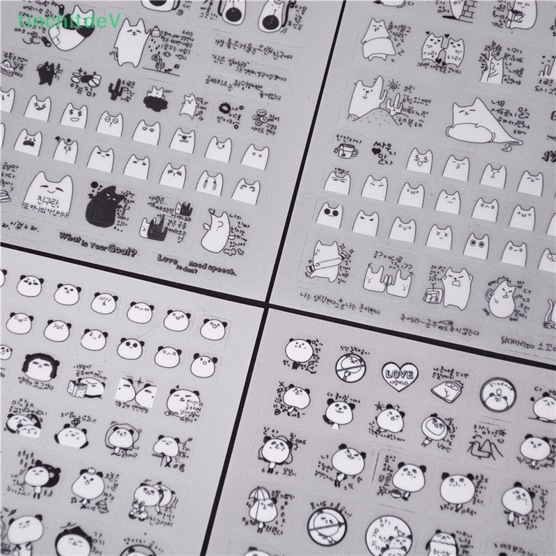 [TinchitdeV] Set 6 Miếng Dán Pvc Hình Gấu Trúc Dễ Thương Trang Trí Sổ Tay Nhật Ký Điện Thoại [Mới]