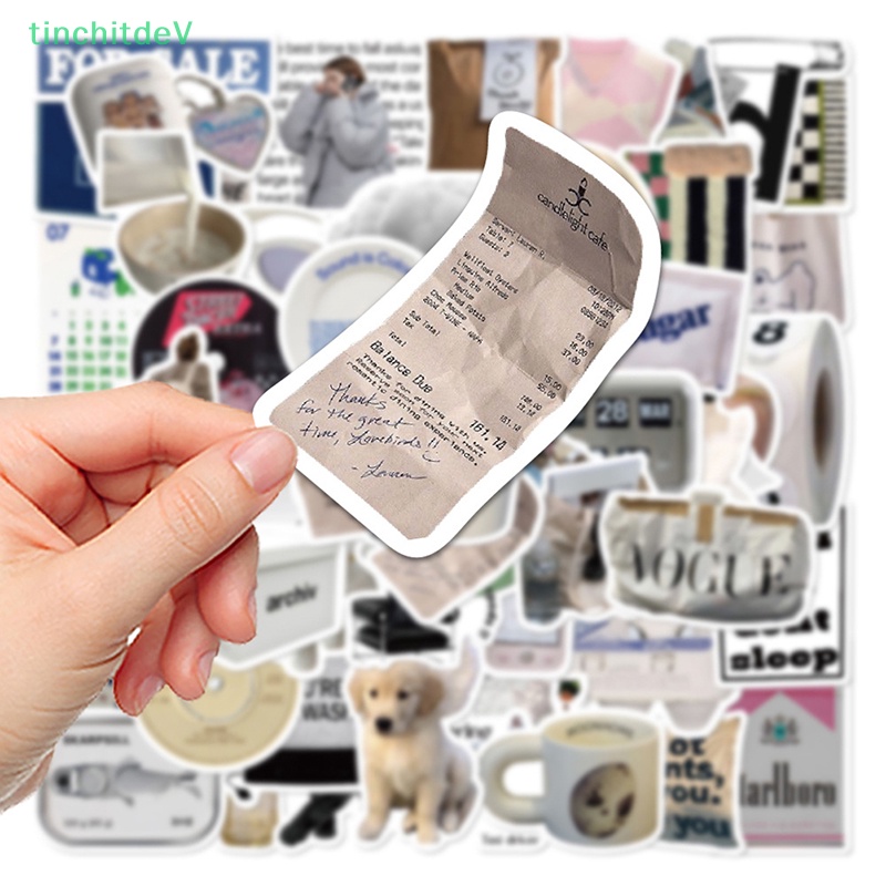 Bộ 57 Miếng Dán Họa Tiết Hoạt Hình Graffiti Kiểu Hàn Quốc Đơn Giản