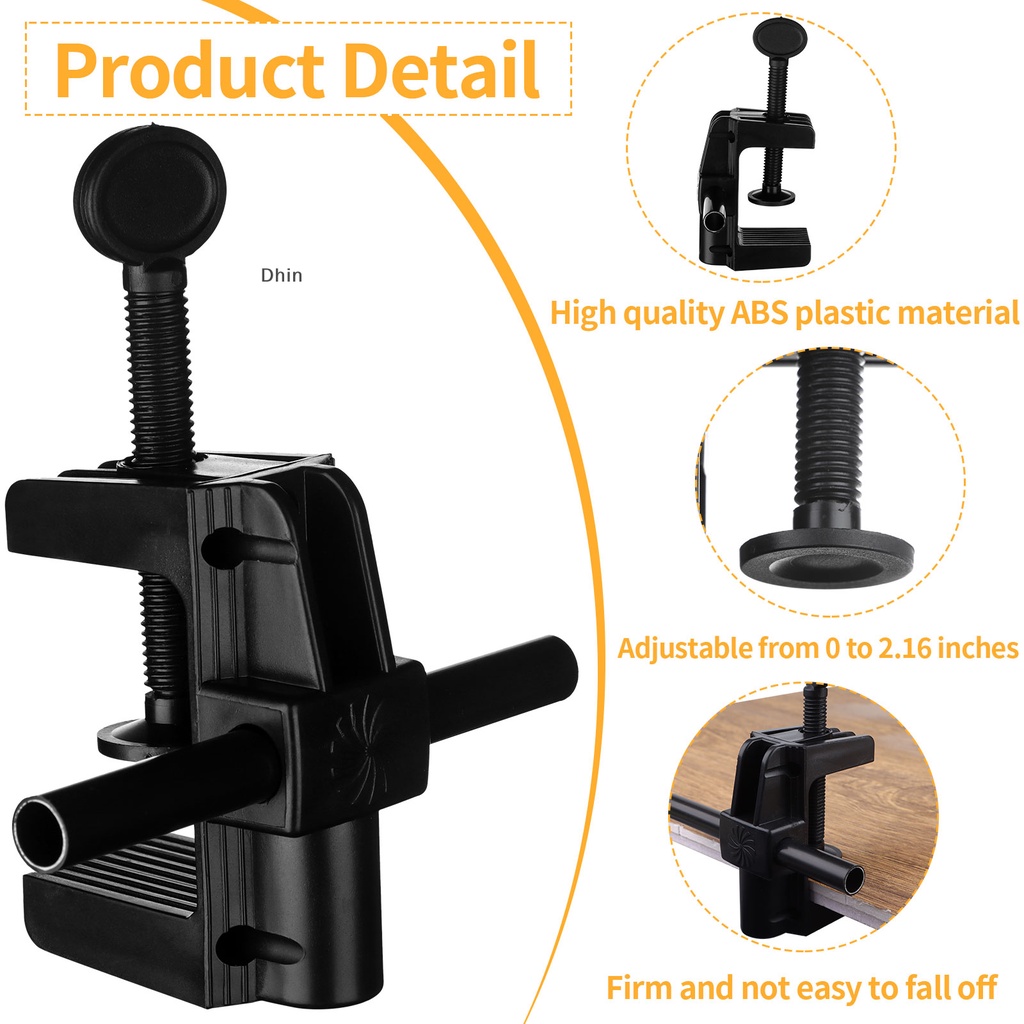 [Dhin] 10 Pcs Tabletop Gift Wrapping Tools Includes Portable Table Clamps Black Tape Dispenser Silicone Slap Bracelets Thickness Plastic Tubing for Christmas Gift Wrapping School S