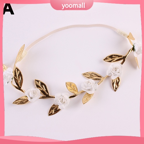 Băng Đô Cài Tóc Hình Vòng Hoa Hồng Cho Bé Gái