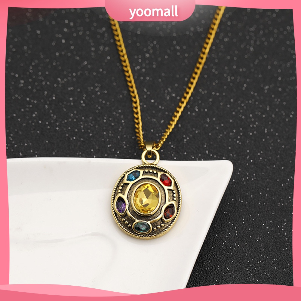 Vòng cổ Mặt Tròn Hình Thanos Infinity Thời Trang