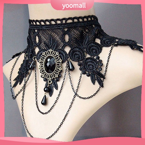 Vòng Cổ Choker Ren Đính Đá Sang Trọng Thời Trang Cho Nữ