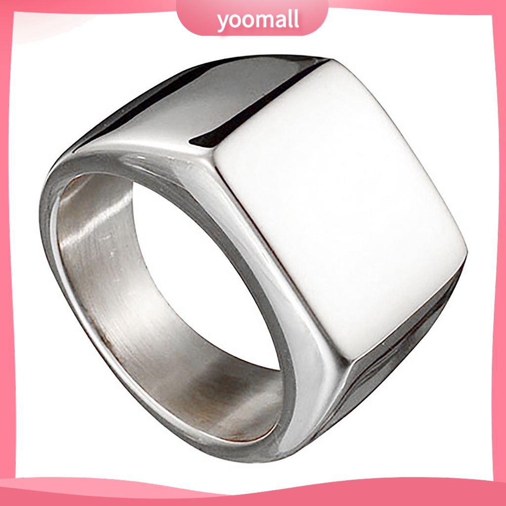 Nhẫn Đeo Ngón Tay Bằng Thép Không Gỉ Màu Sắc Thời Trang Dành Cho Nam
