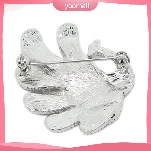 Ghim Cài Áo Hình Chim Công Đính Đá Nhân Tạo Thời Trang