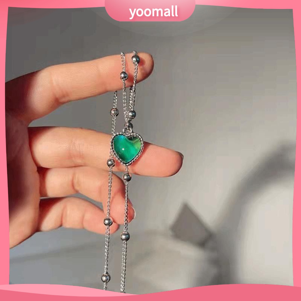 Vòng cổ Mặt Trái Tim Đính Đá Pha Lê Nhân Tạo Thời Trang Dành Cho Nữ