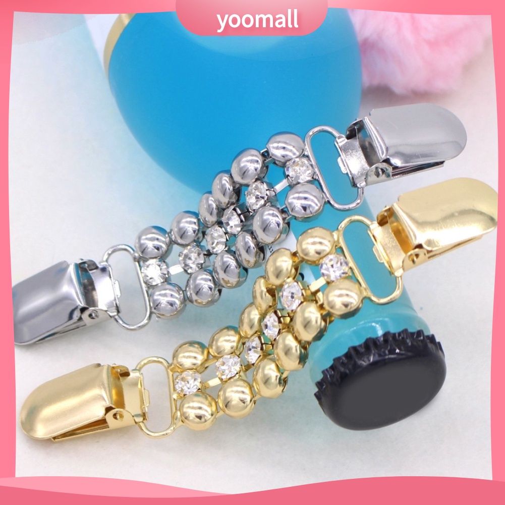 [YM] Kẹp Cài Áo Khoác Cardigan Sweater Không Nút Trang Trí Chuỗi Xích Kim Cương Giả Trang Trí Cho Nữ