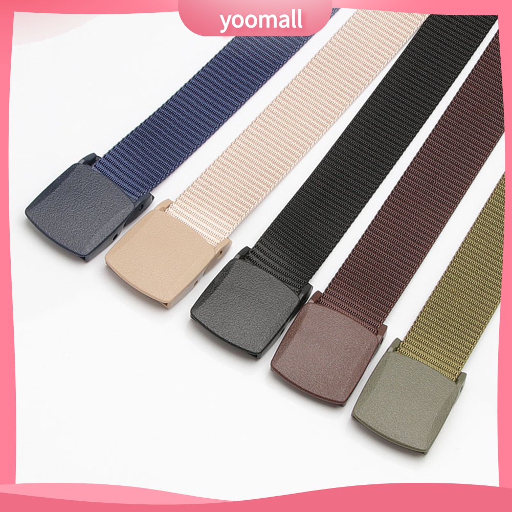 Thắt Lưng Màu Trơn Khóa Cài Điều Chỉnh Được Thời Trang Cho Nam