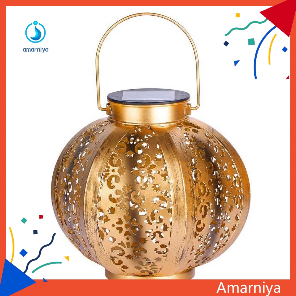 Đèn Lồng Năng Lượng Mặt Trời Chống Thấm Nước IP44 Treo Trang Trí Sân Vườn