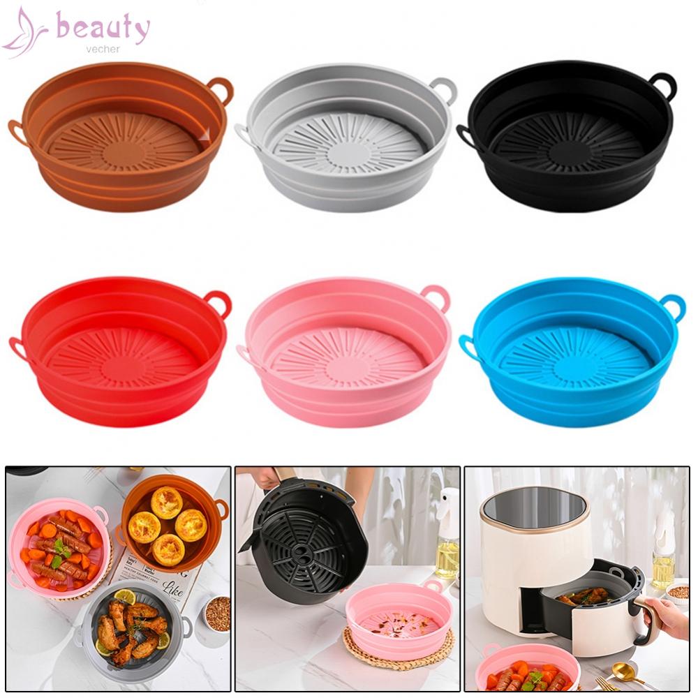 Nồi Chiên Không Khí Bằng Silicone Thiết Kế Gấp Gọn Có Tay Cầm Tiện Lợi