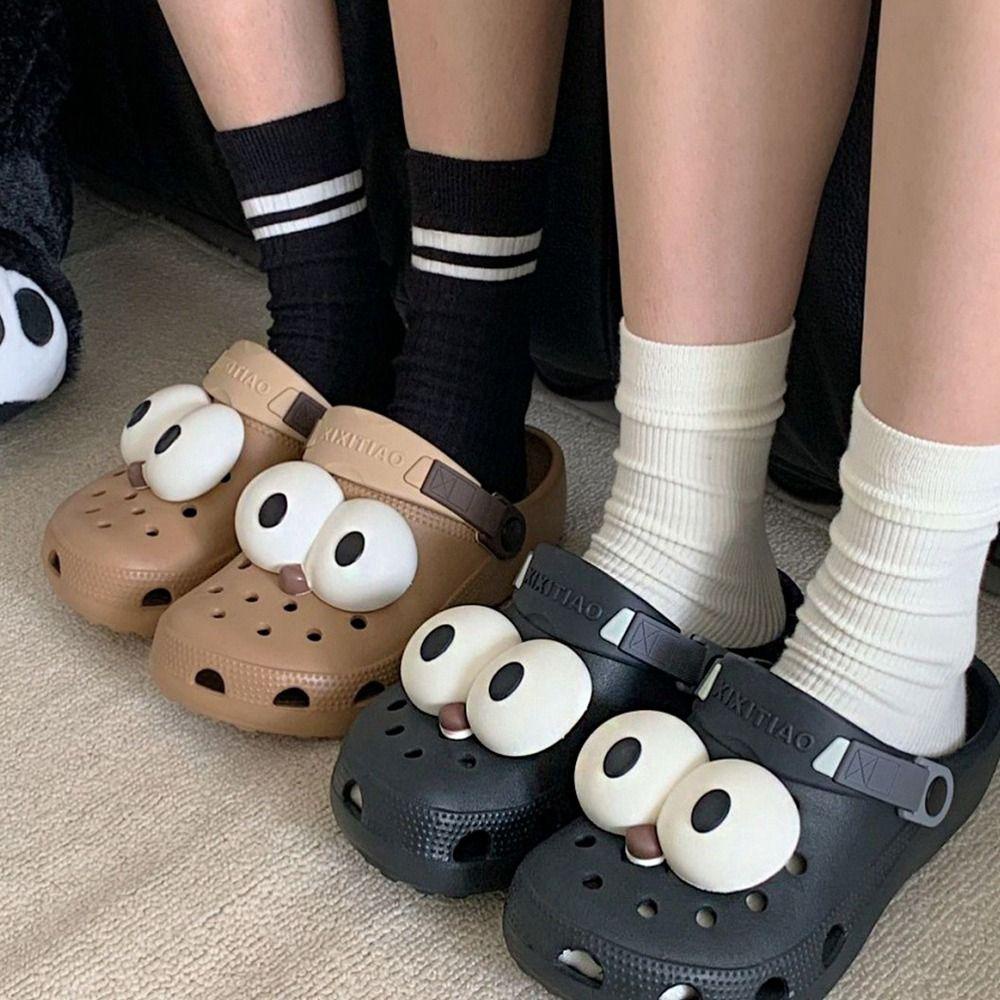 Quentin Set 2 Phụ Kiện Khóa Giày Hình Đôi Mắt Hoạt Hình Dễ Thương DIY Có Thể Tháo Rời