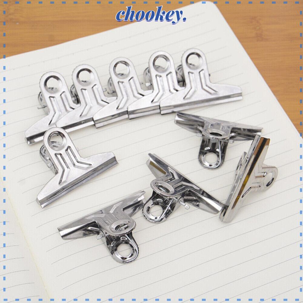 CHOOKEY Set 10 Kẹp Túi Thực Phẩm Lò Xo Chống Ẩm Bằng Thép Không Gỉ