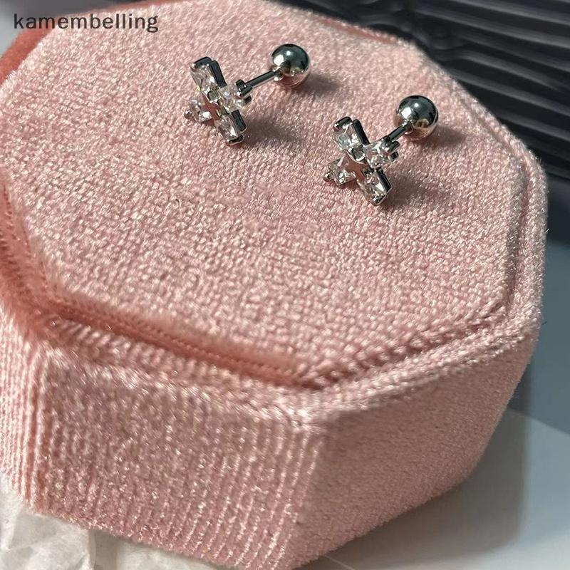 1 Đôi Khuyên Tai Xoắn Ốc Đính Đá Zircon Đơn Giản Cho Nữ