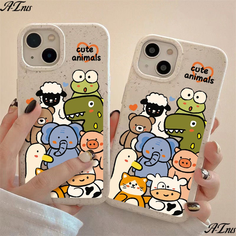 Ốp Điện Thoại Mềm Chống Sốc In Hình Sở Thú Đơn Giản Cho Iphone 7 14Promax 8Plus 12 13 11 P5ON