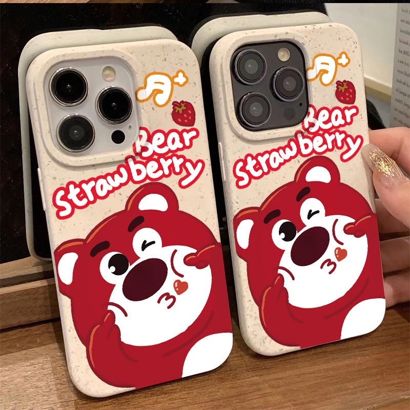 Ốp Điện Thoại Dẻo Họa Tiết Gấu &amp; Dâu Tây Dễ Thương Chống Sốc Cho Iphone 8 13plus max 71114proiPhone12 ZU5J