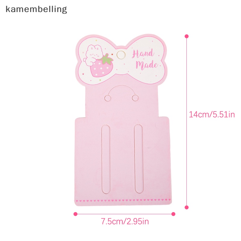 Set 50 Thẻ Giấy Treo Trưng Bày Kẹp Tóc Hình Nơ Dễ Thương