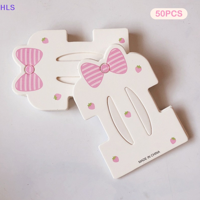 Set 50 Thẻ Giấy In Hình Trái Dâu / Nơ Xinh Xắn Dùng Để Trang Trí Tóc Cho Nữ