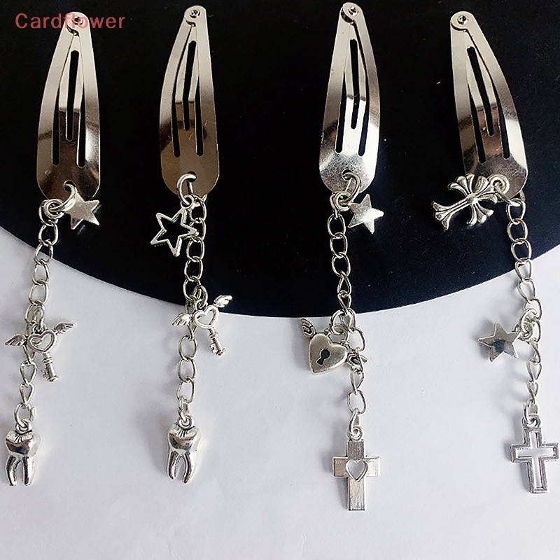 Kẹp Tóc Hình Thánh Giá Bằng Kim Loại Phong Cách Punk Hiphop Y2K Mới 2023