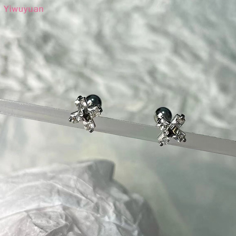 1 Đôi Khuyên Tai Xoắn Ốc Đính Đá Zircon Đơn Giản Mới