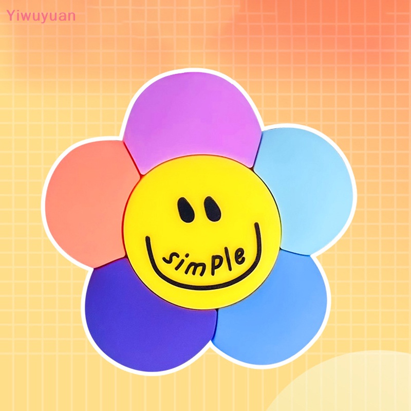 < Yiwuyuan > Ins Dây Đeo Điện Thoại Di Động Mặt Hoa Hướng Dương Cười Dễ Thương Có Móc Khóa Phụ Kiện Haning