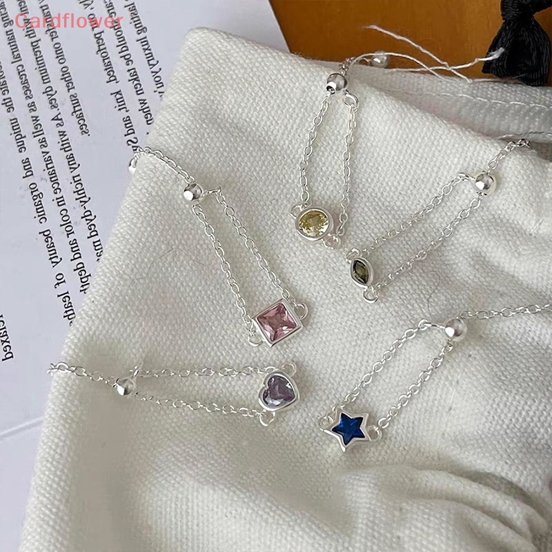 Nhẫn Mạ Vàng / Bạc 2K Đính Đá Zircon Hình Trái Tim / Ngôi Sao Có Thể Điều Chỉnh Kích Thước Thời Trang Cho Nữ