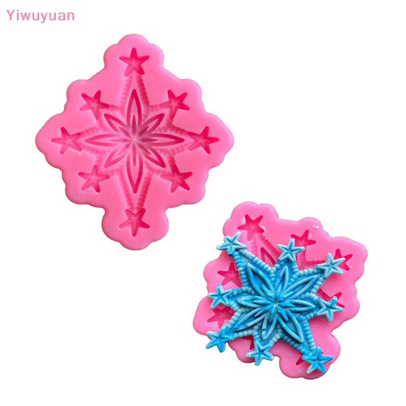 Khuôn Silicon Làm Mặt Trang Sức Hình Bông Tuyết Giáng Sinh Mới