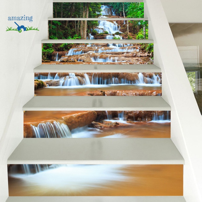 Miếng Dán Trang Trí Cầu Thang Hình Tháp Nước 3D Độc Đáo