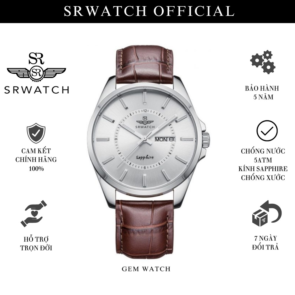 Đồng Hồ Nam SRWATCH TE SG1902.4102TE Kính Sapphire - Chính Hãng Bảo Hành 5 năm - Srwatch Vietnam