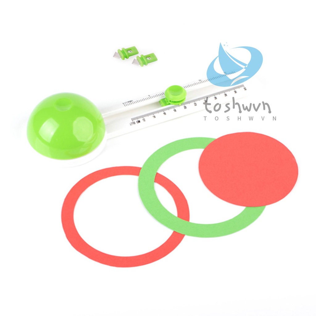 Dụng Cụ Cắt Giấy Hình Tròn / Tròn Có Thể Xoay Được Kèm Đầu Cắt Thay Thế Tiện Dụng DIY