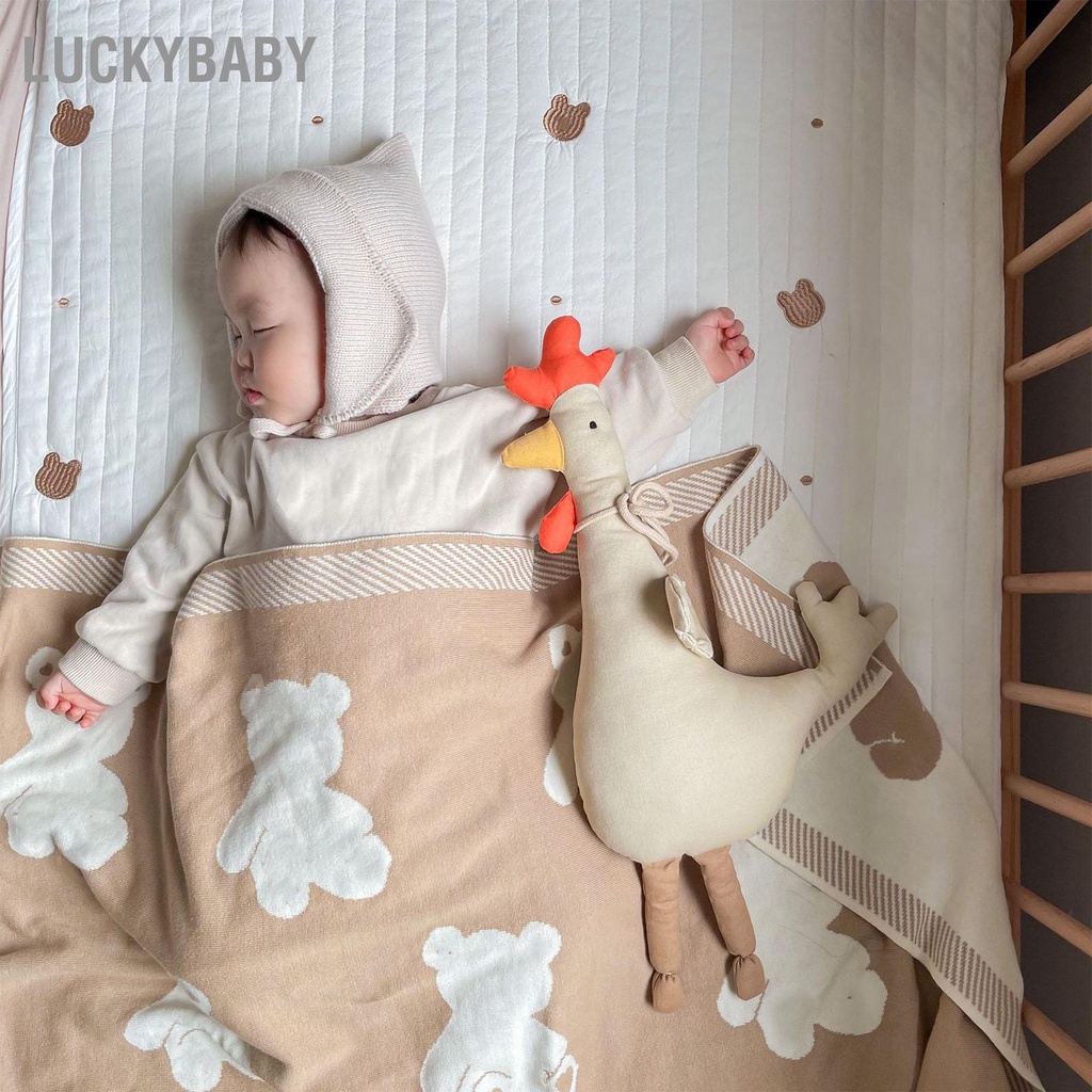 Thú bông vải organic Cho Bé - Đồ Chơi Nhồi Bông Vải Hoạt Hình hươu con gà vịt Dễ Thương Cho trẻ em - LUCKYBABY