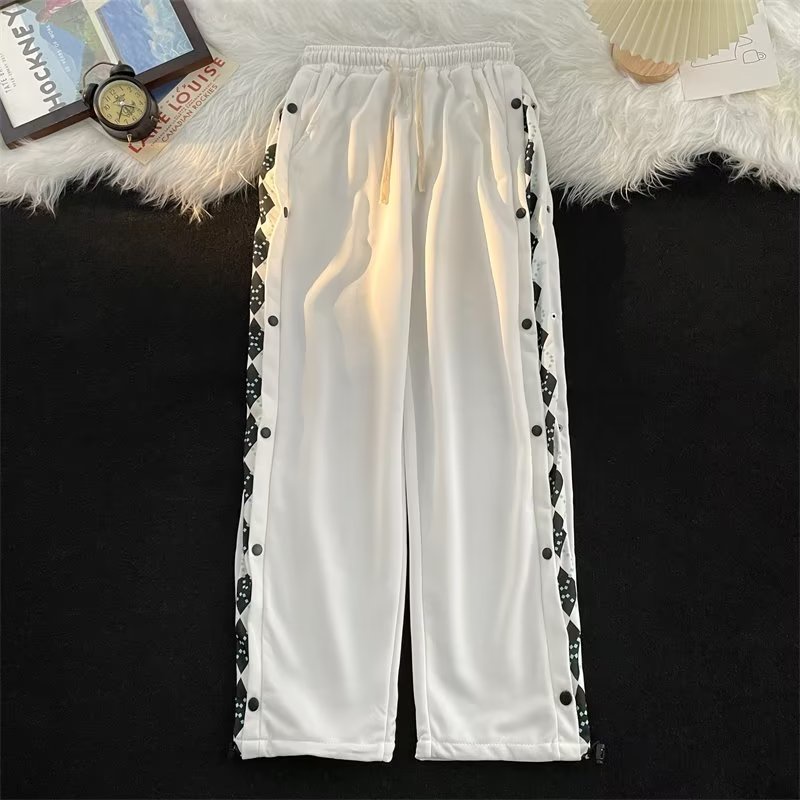 Quần Thể Thao Dây Rút Dáng Rộng In Họa Tiết Phong Cách Hong Kong Thời Trang Mùa Hè Cho Nam