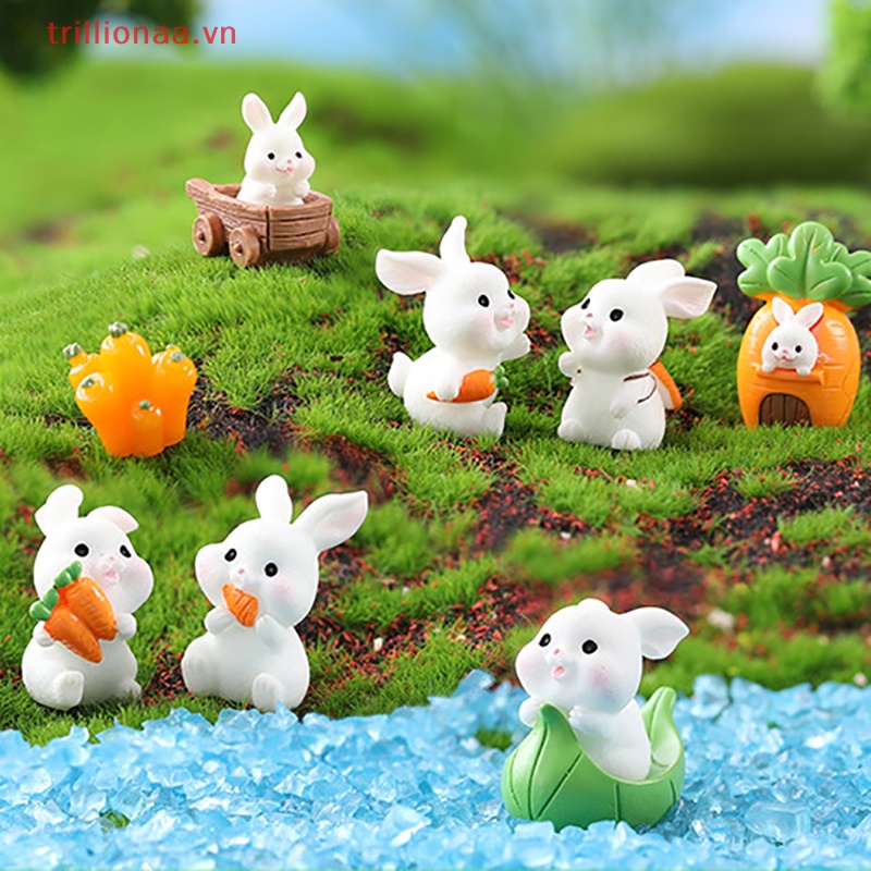 Đồ trang trí Chú Thỏ Hoàng Đạo Năm Mới Phong Cách Trung Hoa Dùng Trang Trí Tiểu Cảnh