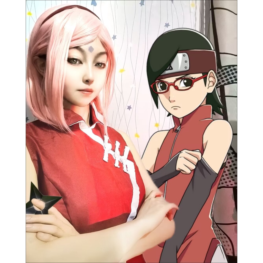 Trang Phục Hóa Trang Nhân Vật Haruno Sakura anime Naruto Phiên Bản Nhà Hát Mới Cho Nữ
