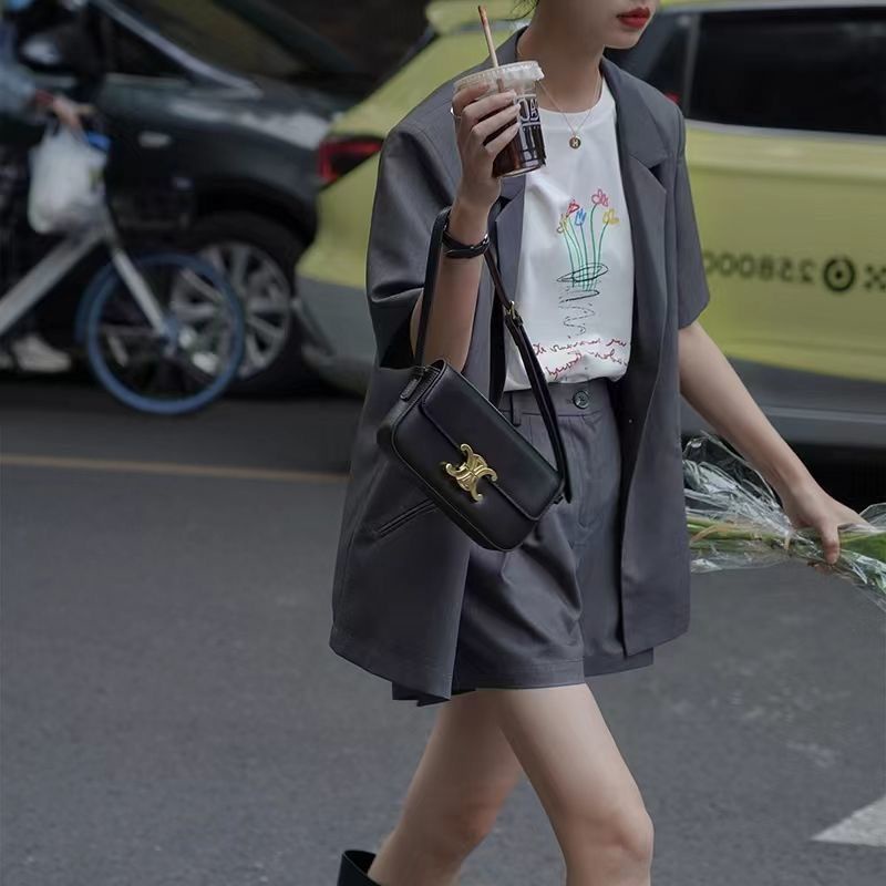 Áo Khoác Vest Tay Ngắn Phong Cách Hàn Quốc Thời Trang Mùa Hè 2023 Cho Nữ