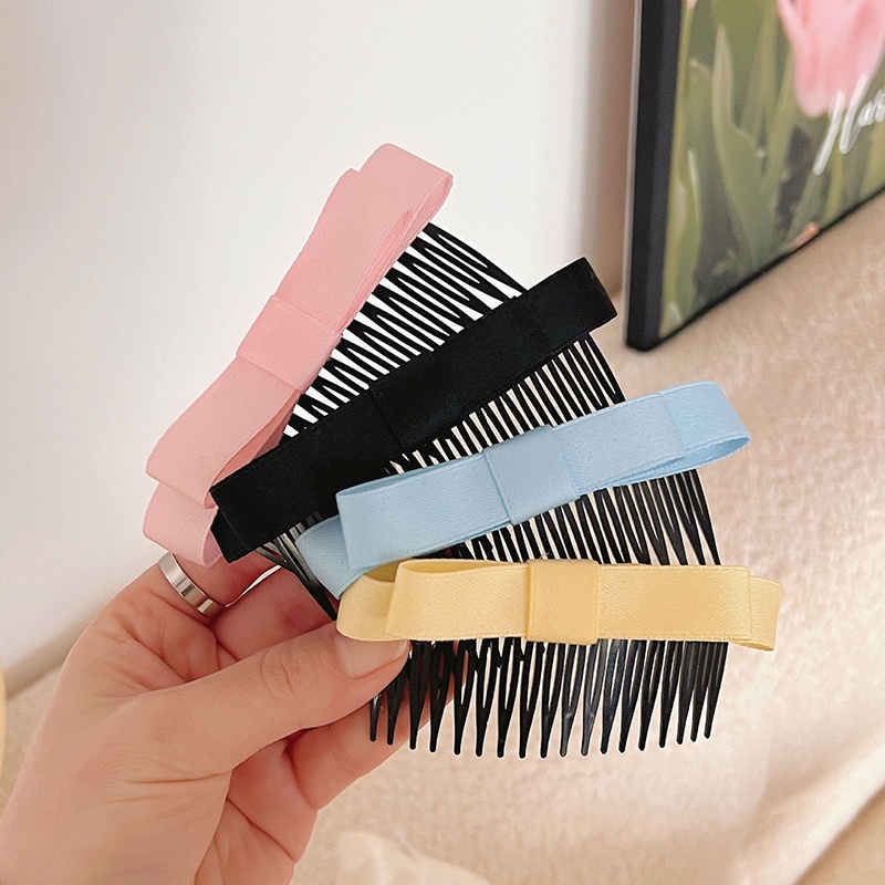 Lược Cài Tóc Đính Nơ Bên Hông Thiết Kế Đơn Giản Cho Nữ