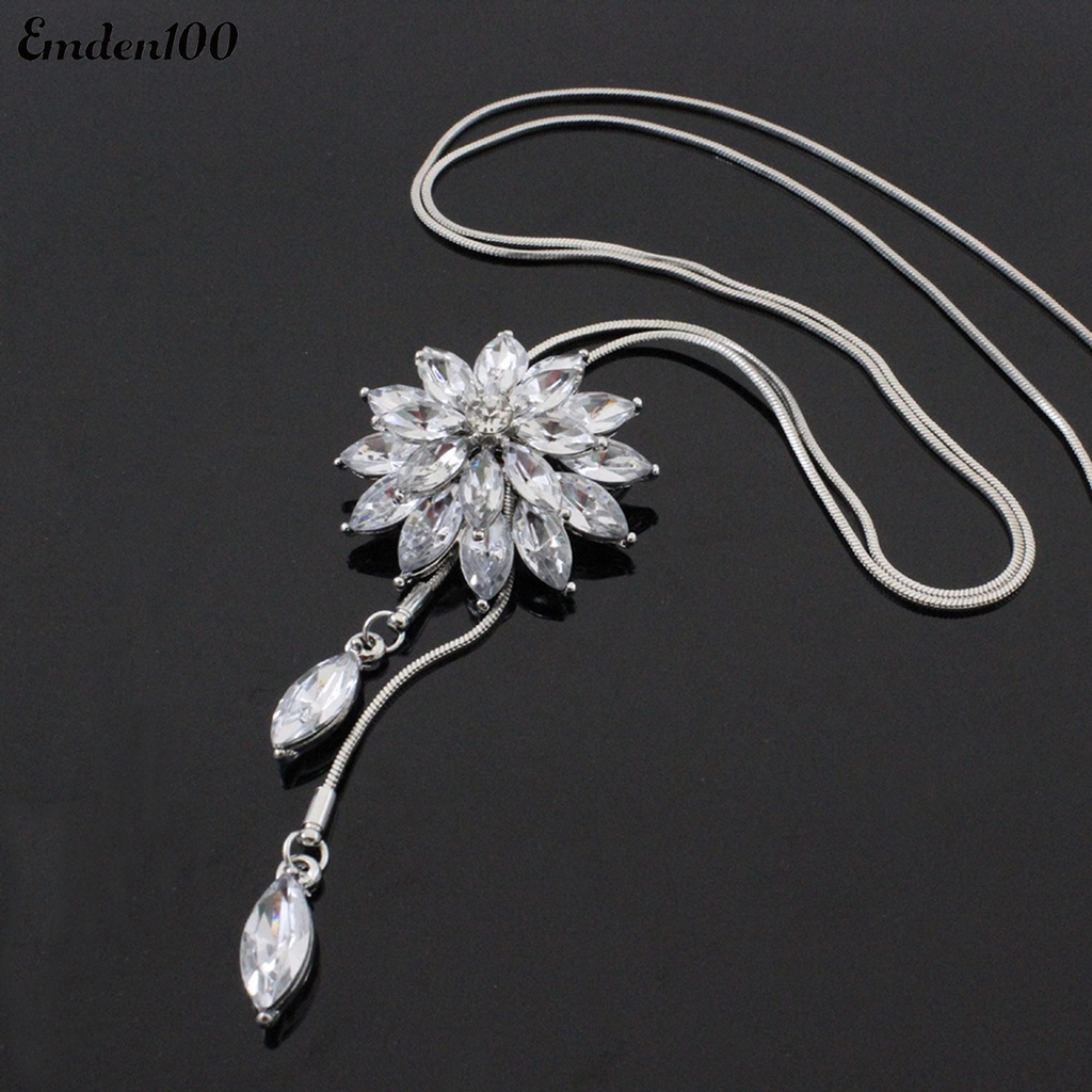 Vòng cổ Mặt Hoa Tuyết Đính Đá Thời Trang Cho Nữ