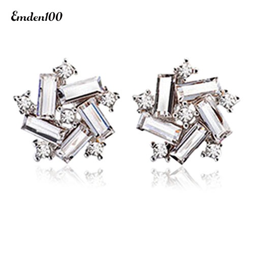 Bông Tai Hình Cối Xay Gió Đính Đá Nhiều Màu Sắc