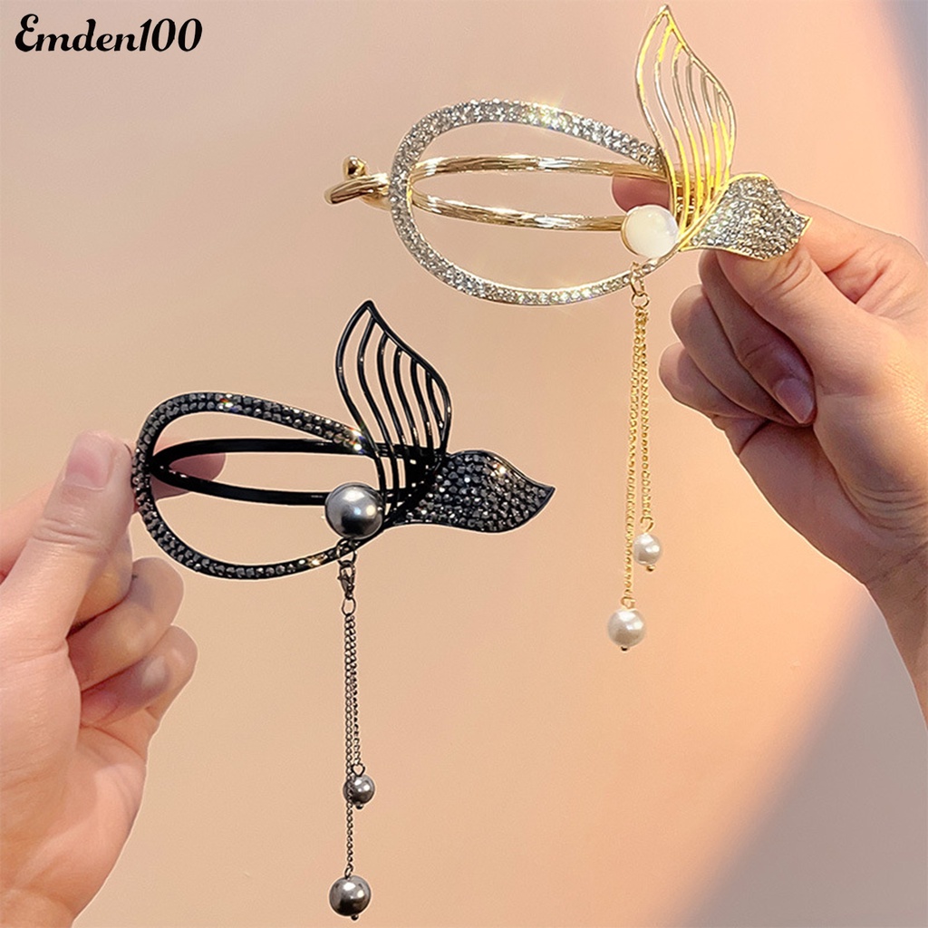 Kẹp Tóc Hình Đuôi Cá Đính Ngọc Trai Giả Thời Trang