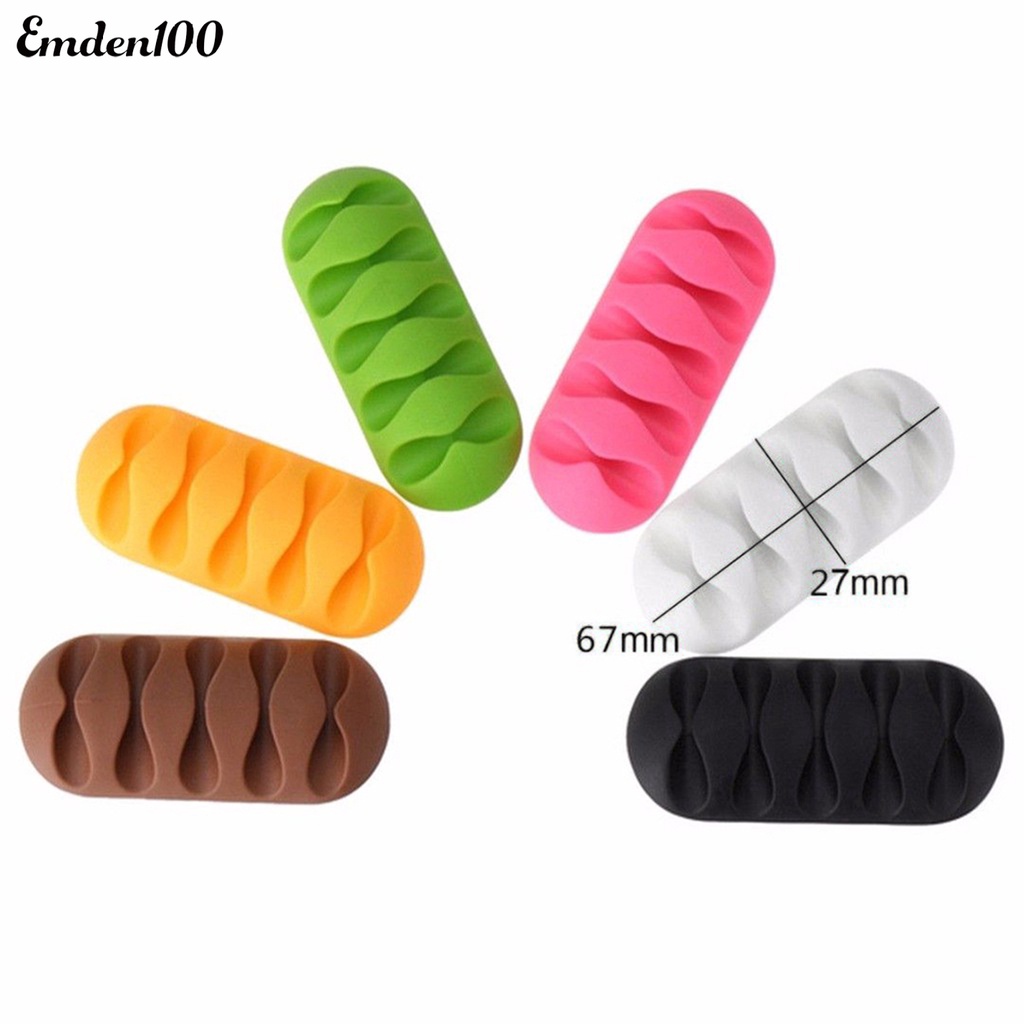 Giá Đỡ Dây Cáp Tự Dính 5 Ngăn Tiện Lợi